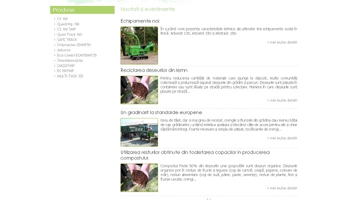 Dezvoltare site web, utilaje tocat crengi - Green Top Technology - layout site, noutati si evenimente.jpg